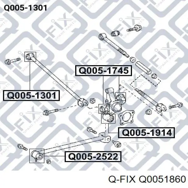 Сайлентблок переднего рычага Q0051860 Q-fix