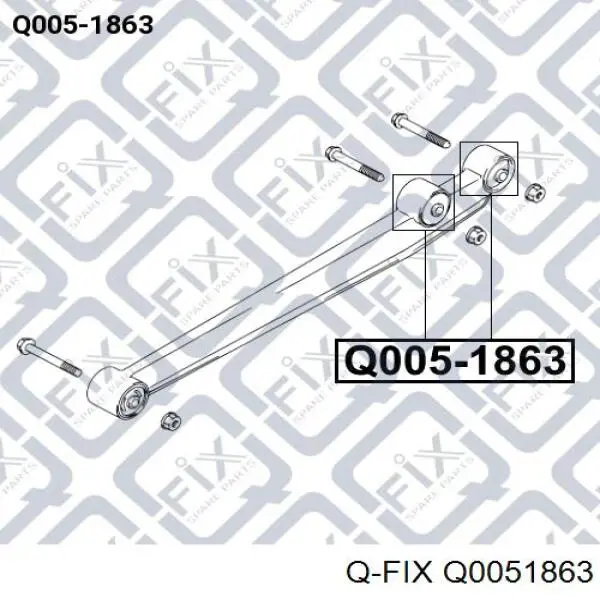 Bloque silencioso Trasero Brazo Trasero Trasero Q0051863 Q-fix