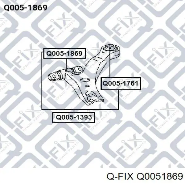 Сайлентблок переднего нижнего рычага Q0051869 Q-fix