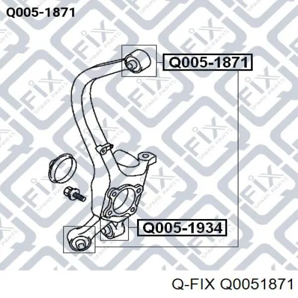 Сайлентблок цапфы задней Q0051871 Q-fix