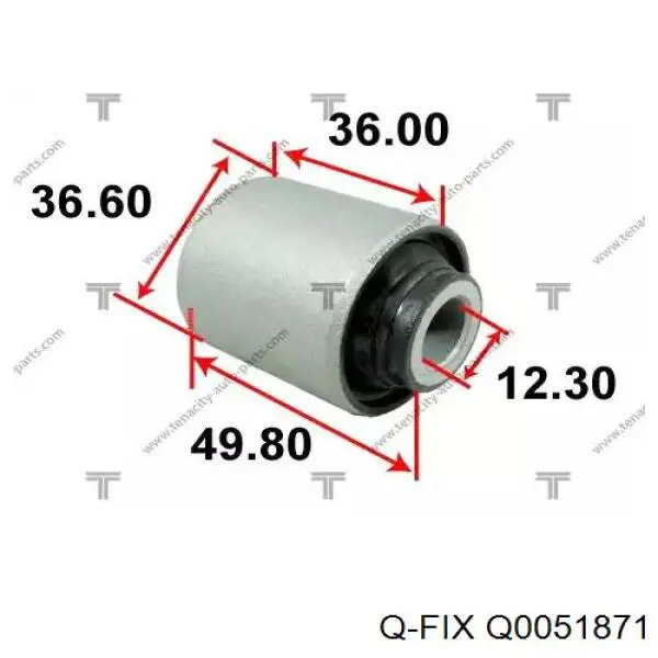 Сайлентблок цапфы задней Q0051871 Q-fix