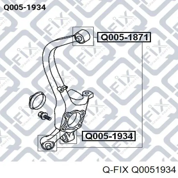 Сайлентблок цапфы задней Q0051934 Q-fix