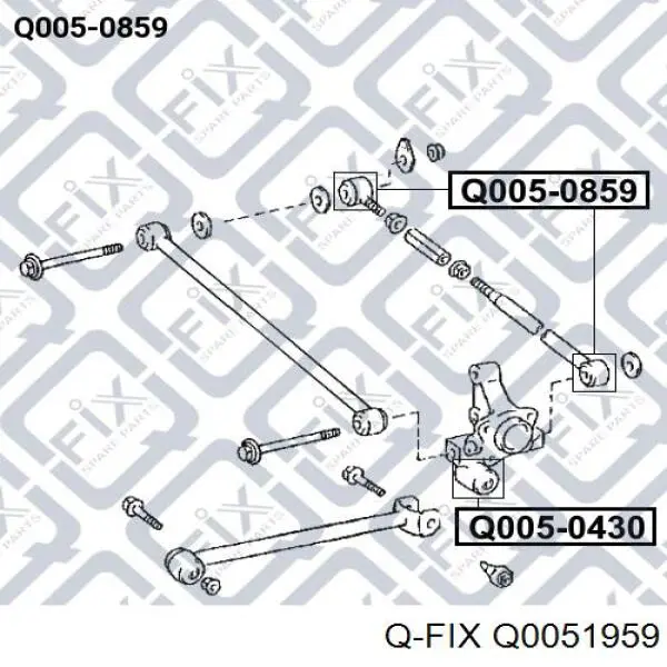 Сайлентблок задней подвески Q-fix Q0051959