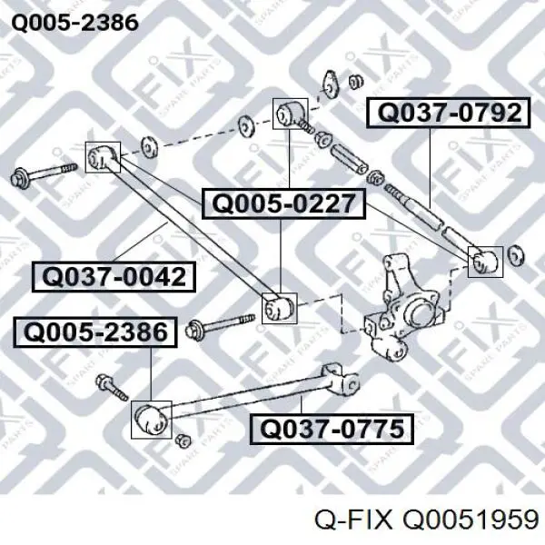 Купить Q0051959 Q-fix Сайлентблок цапфы задней