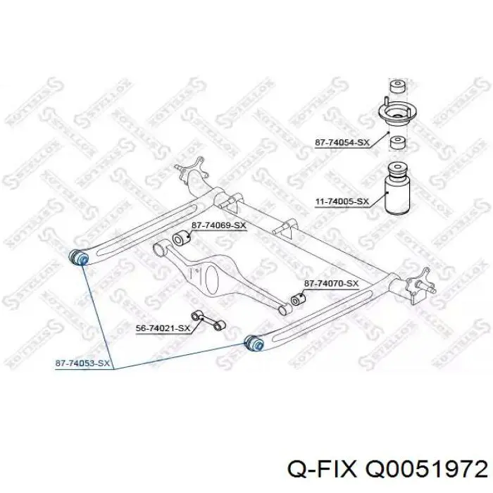 Сайлентблок заднего подрамника Q-fix Q0051972 цена, от 8.22 USD