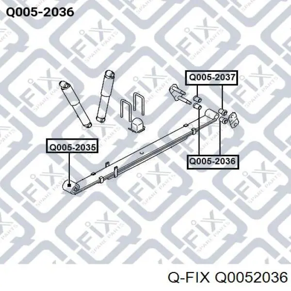 Сайлентблок задней рессоры задний Q0052036 Q-fix