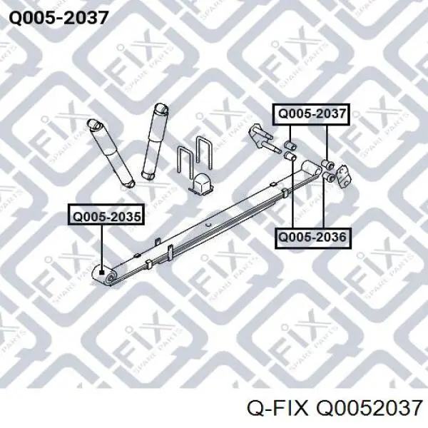 Сайлентблок серьги рессоры Q0052037 Q-fix