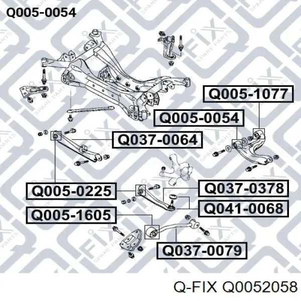 Сайлентблок передней подвески Q-fix Q0052058 цена, от 7.36 USD