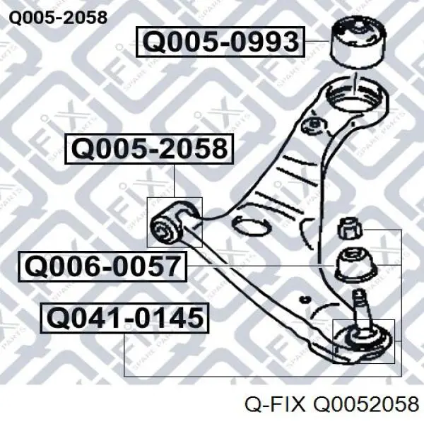 Q0052058 Q-fix сайлентблок переднего нижнего рычага