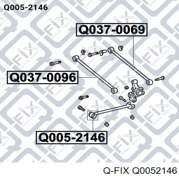 Q0052146 Q-fix сайлентблок задней продольной тяги