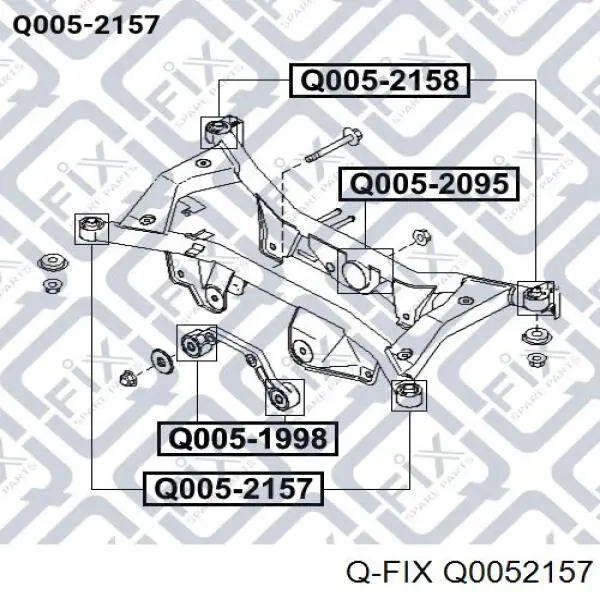 Сайлентблок задней балки (подрамника) Q0052157 Q-fix