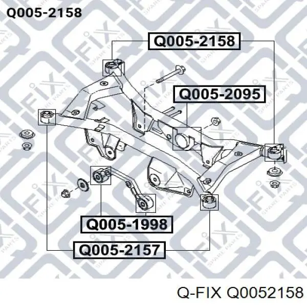 Сайлентблок задней балки (подрамника) Q0052158 Q-fix