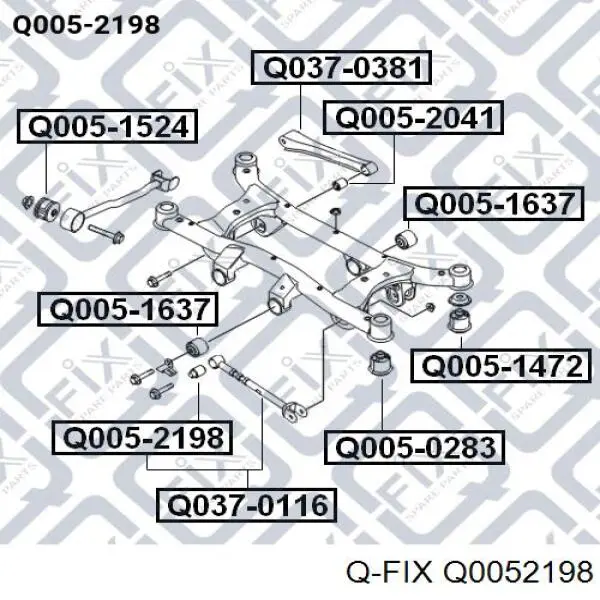 Сайлентблок цапфы задней Q0052198 Q-fix