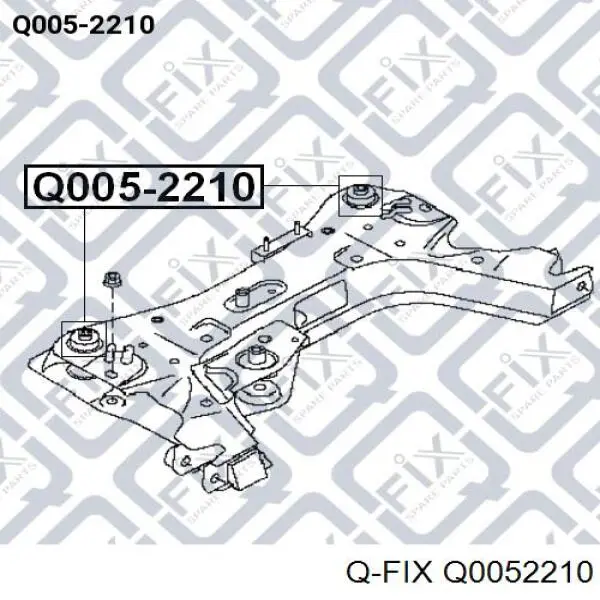 Q0052210 Q-fix bloco silencioso (coxim de viga dianteira (de plataforma veicular))