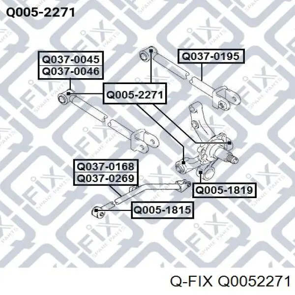 Сайлентблок цапфы задней Q0052271 Q-fix