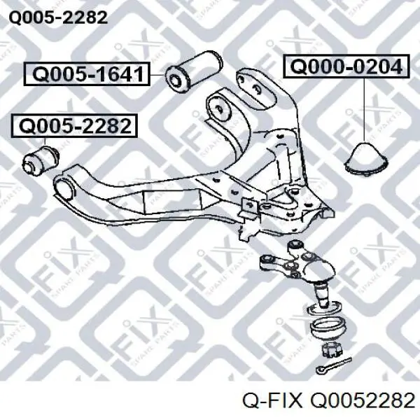 Сайлентблок переднего нижнего рычага Q0052282 Q-fix