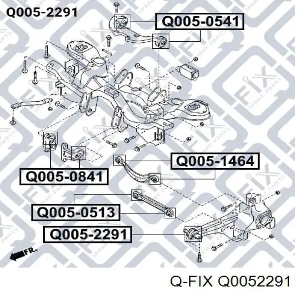Q0052291 Q-fix сайлентблок заднего продольного рычага передний