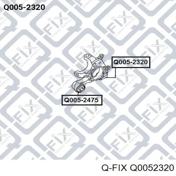 Q0052320 Q-fix bloco silencioso do pino de apoio traseiro