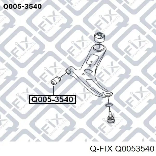 Сайлентблок переднего нижнего рычага Q0053540 Q-fix