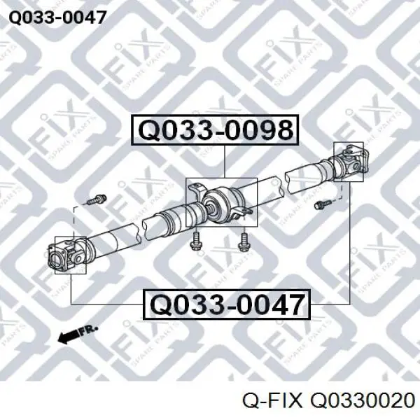 Купить Q0330020 Q-fix Крестовина карданного вала заднего