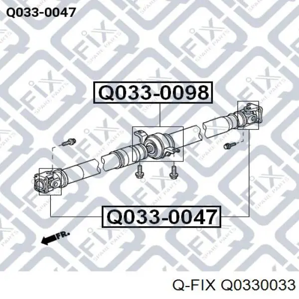 Крестовина заднего кардана Q0330033 Q-fix