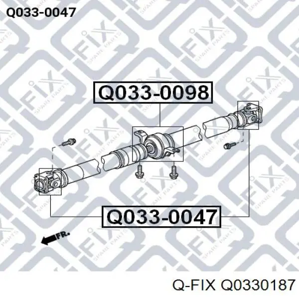 Крестовина заднего карданного вала  Q-fix Q0330187 цена, от 12.29 USD