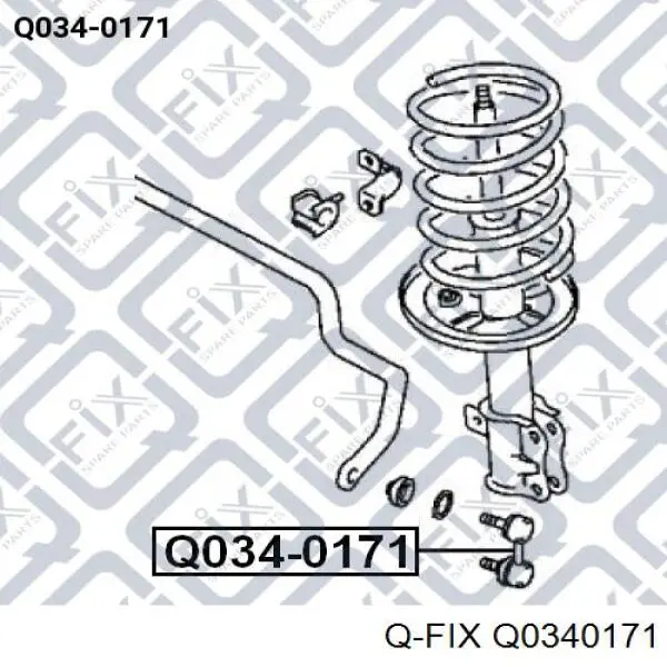 Стойка стабилизатора заднего Q0340171 Q-fix