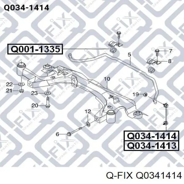 Стойка стабилизатора переднего правая Q0341414 Q-fix