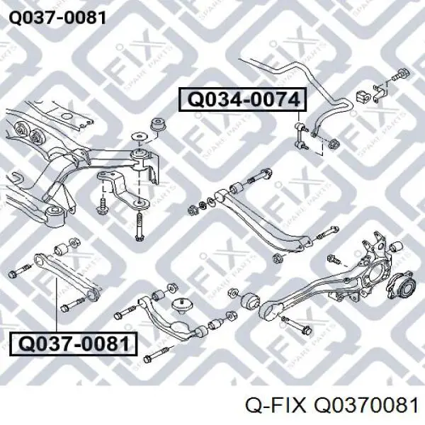 Q0370081 Q-fix barra transversal de suspensão traseira