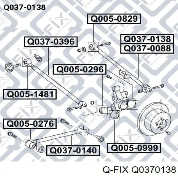 Q0370138 Q-fix barra transversal de suspensão traseira