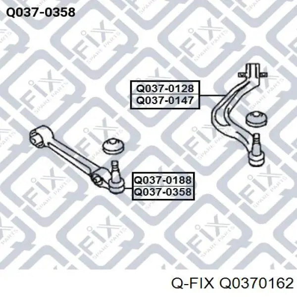 Стойки и рычаги подвески Q-fix Q0370162 цена, от 26.29 USD