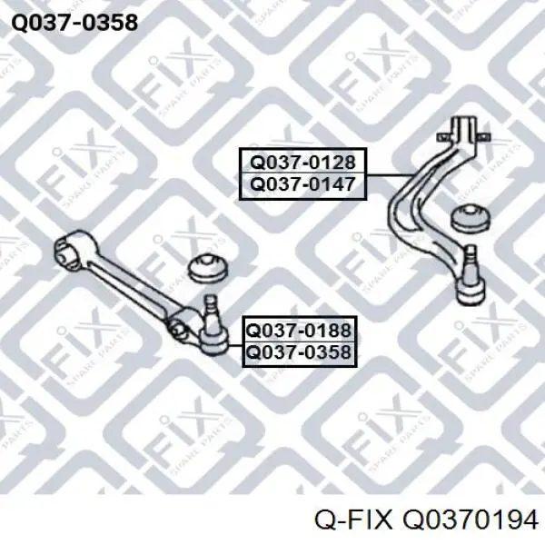 Купить Q0370194 Q-fix Рычаг передней подвески левый