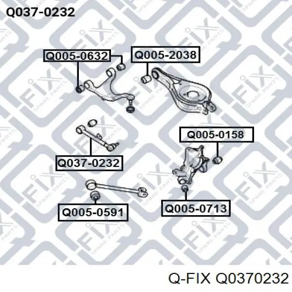 Тяга поперечная задней подвески Q0370232 Q-fix