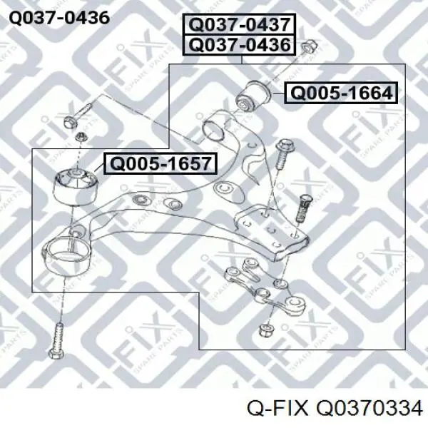 Растяжка задней подвески Q-fix Q0370334 цена, от 27.19 USD