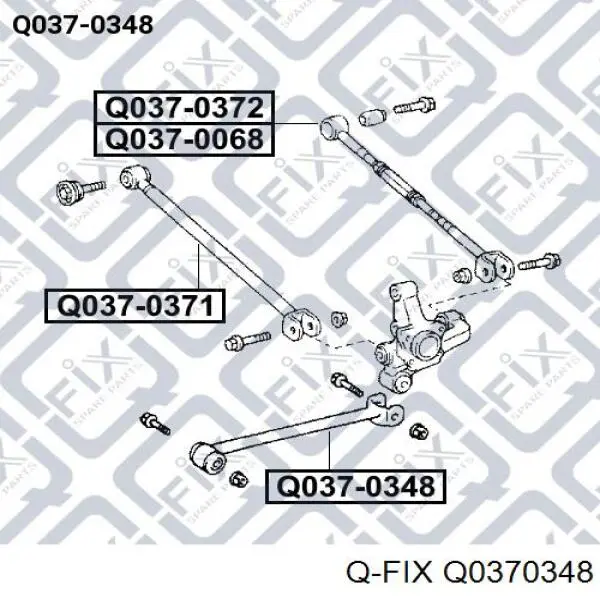 Q0370348 Q-fix barra longitudinal de suspensão traseira