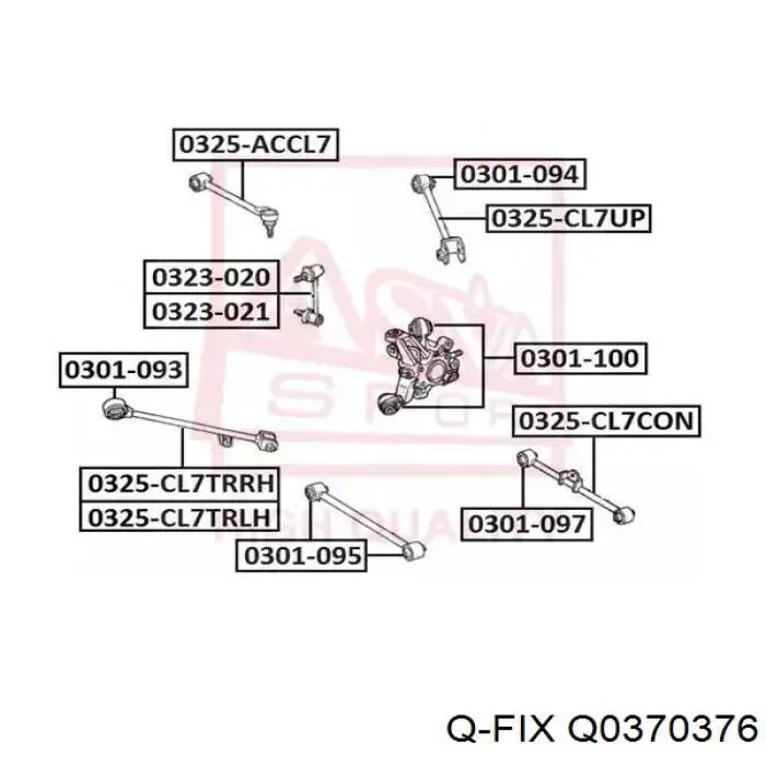 Рычаг задней подвески верхний Q0370376 Q-fix