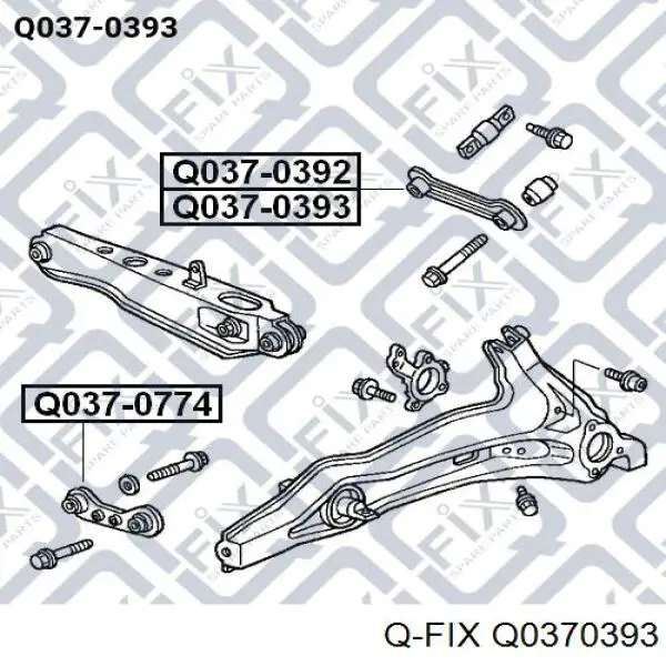 Q0370393 Q-fix braço oscilante superior direito de suspensão traseira