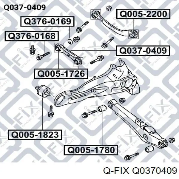 Тяга поперечная задней подвески Q0370409 Q-fix