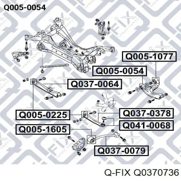 Растяжка задней подвески Q-fix Q0370736 цена, от 11.53 USD