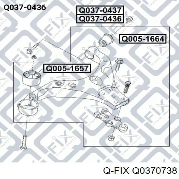 Растяжка задней подвески Q-fix Q0370738 цена, от 13.19 USD