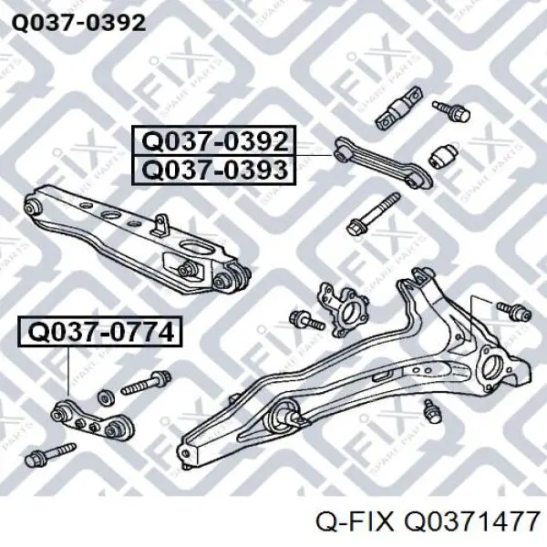 Рычаг передней подвески нижний левый Q0371477 Q-fix