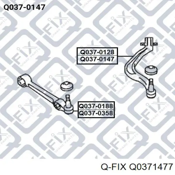 Купить Q0371477 Q-fix Рычаг передней подвески левый