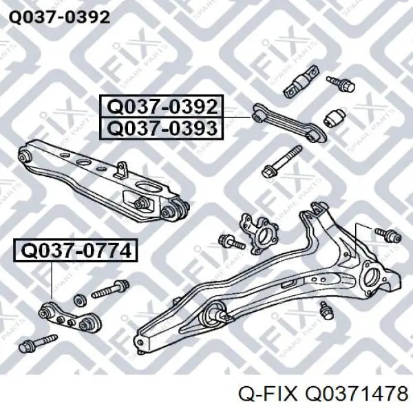 Правый рычаг передней нижней подвески Q-fix Q0371478 цена, от 26.82 USD