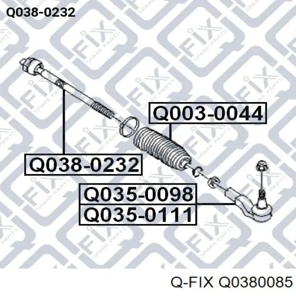 Q0380085 Q-fix Тяги рулевые
