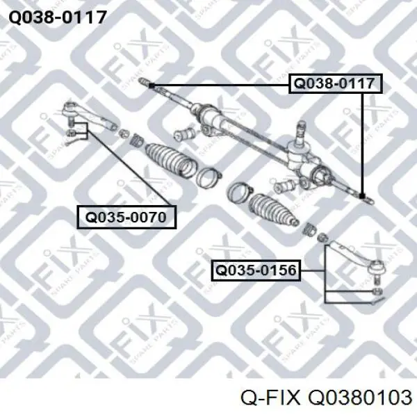Рулевая тяга Q-fix Q0380103 цена, от 11.10 USD