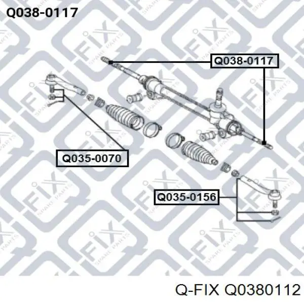 Рулевая рейка Q0380112 Q-fix