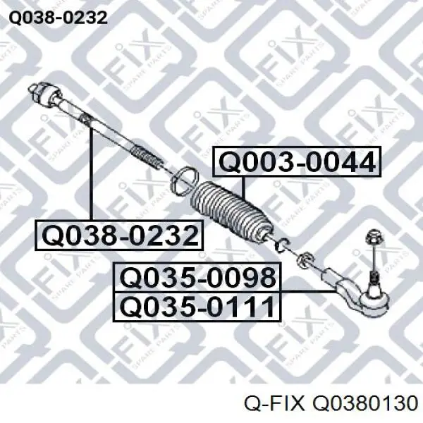 Рулевая тяга Q-fix Q0380130 цена, от 6.48 USD