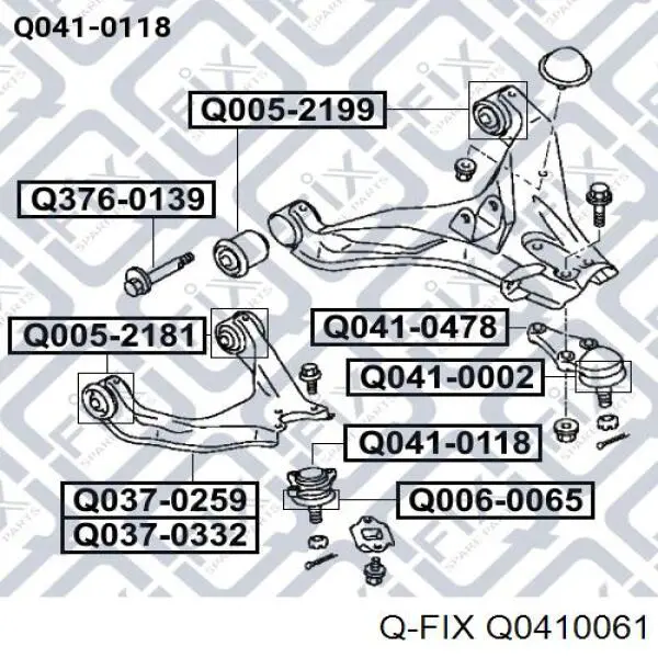 Q0410061 Q-fix Палец шаровой нижний