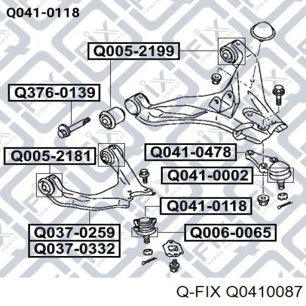 Q0410087 Q-fix Палец шаровой нижний