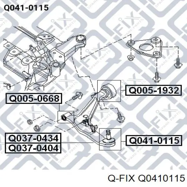 Q0410115 Q-fix suporte de esfera inferior